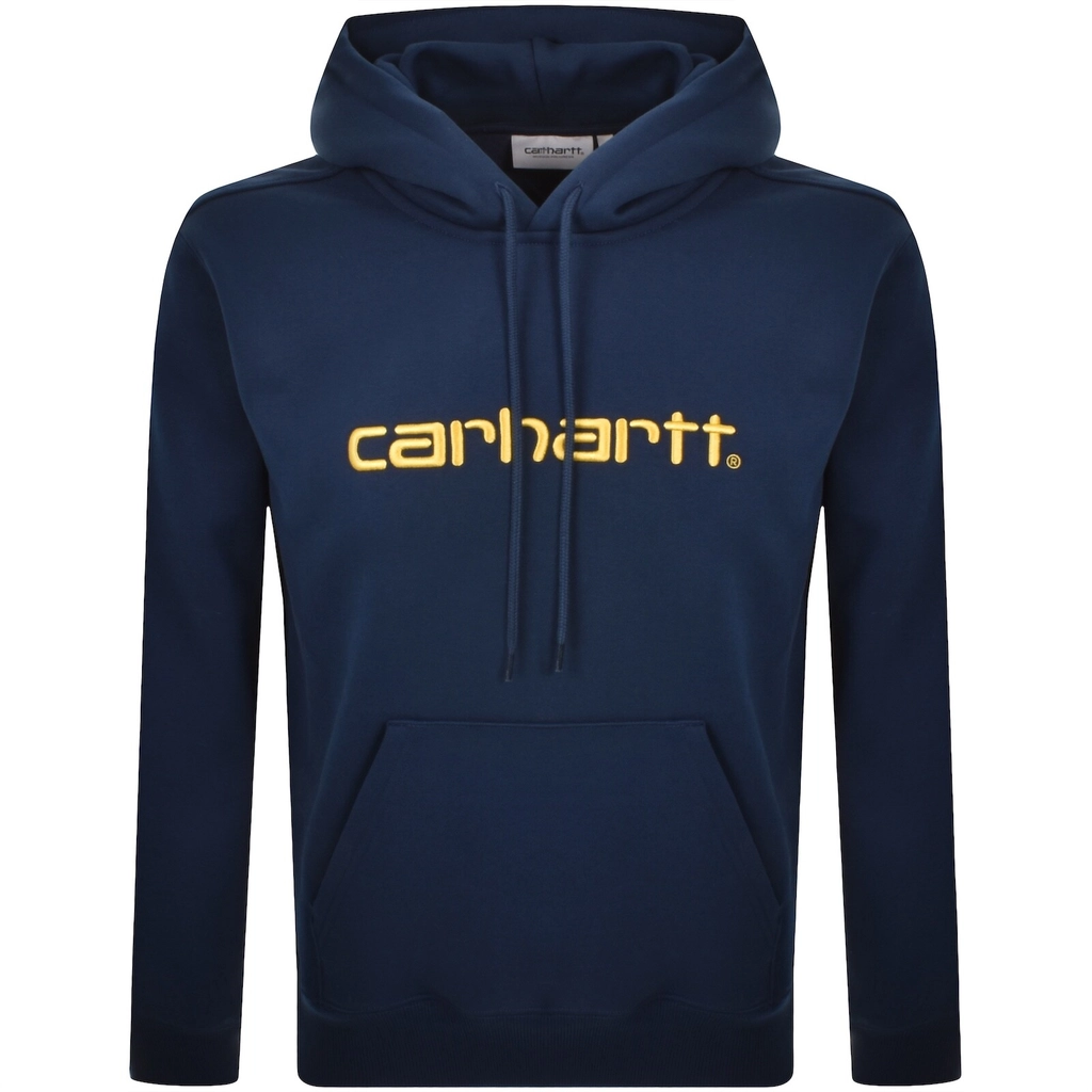 Carhartt WIP Logo Hoodie Navy